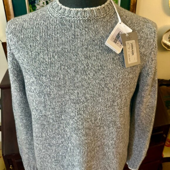 NEW UNIT of Germany by Gran Sasso, 100% Virgin Wool CrewNeck Sweater, Gray,SZ 50 - Picture 3 of 10